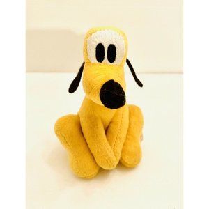 Sitting Pluto Disney Plush Toy Dog Stuffed 4.5"
